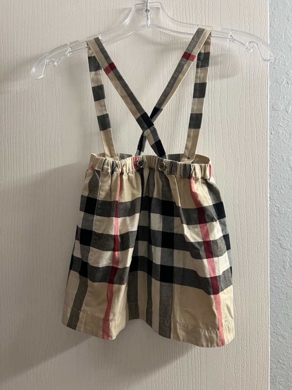Burberry Children Plaid Skirt with Black and Red Accents - Picture 3 of 3
